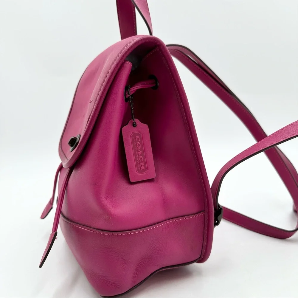 Coach Originals Limited Edition Turnlock Backpack Cerise Pink 3334 - Picture 5 of 13